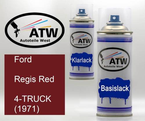 Ford, Regis Red, 4-TRUCK (1971): 400ml Sprühdose + 400ml Klarlack - Set, von ATW Autoteile West.